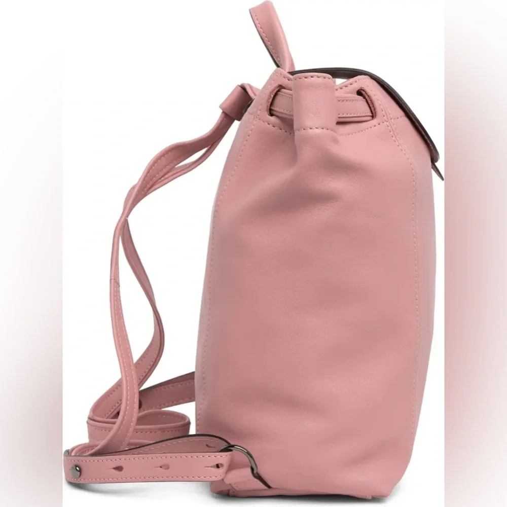 LONGCHAMP Le Pliage Cuir Backpack Book-bag Blush PiNk NEW